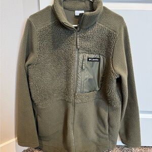 Columbia Sage Green Sherpa Jacket Large